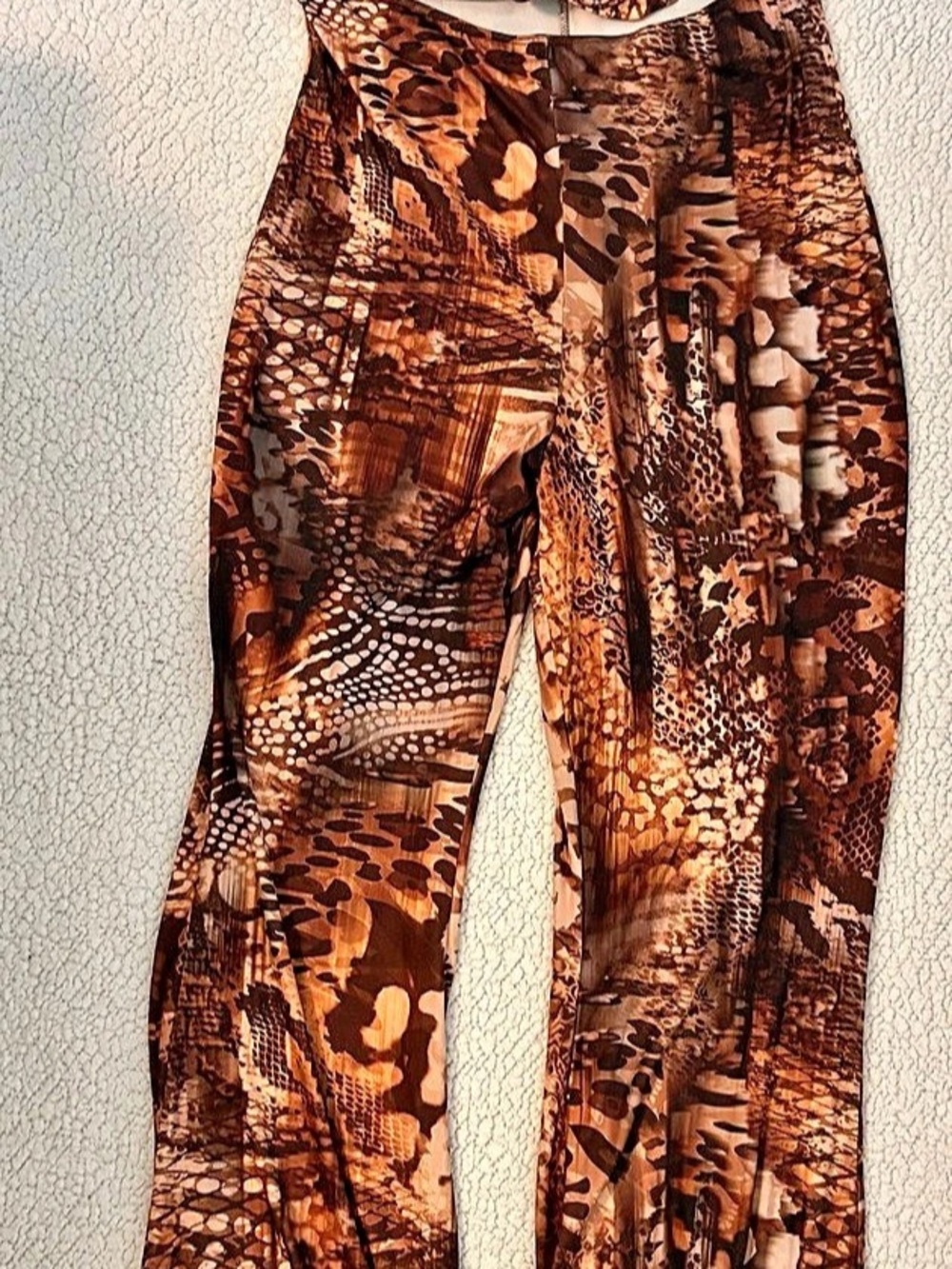 Brown & Black Animal Print Jumpsuit